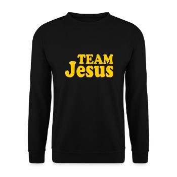 Team jesus - Unisex Sweatshirt - black - Front - Alina (178cm) & Michal (187cm)
