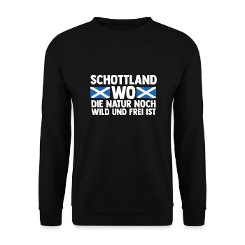 Ecossais Ecosse Ecosse Ecosse - Sweat-shirt Unisexe - noir - Devant - Alina (178cm) & Michal (187cm)