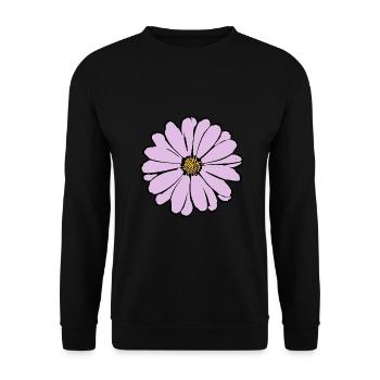 Flower pastel flower flowers pastel flowers lilac - Unisex Sweatshirt - black - Front - Alina (178cm) & Michal (187cm)