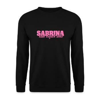 Cadeau pour Sabrina - Sweat-shirt Unisexe - noir - Devant - Alina (178cm) & Michal (187cm)