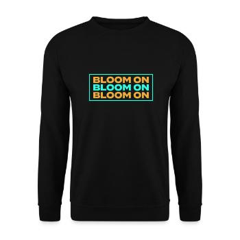 Bloom On lettrage - Sweat-shirt Unisexe - noir - Devant - Alina (178cm) & Michal (187cm)
