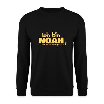 Noah - Unisex Sweatshirt - black - Front - Alina (178cm) & Michal (187cm)