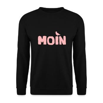 Moin die Möwe édition locale - Sweat-shirt Unisexe - noir - Devant - Alina (178cm) & Michal (187cm)