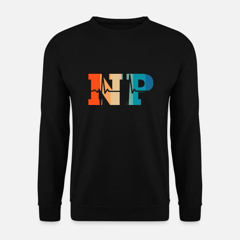 Heartbeat retro nurse practitioner - Unisex Sweatshirt - black