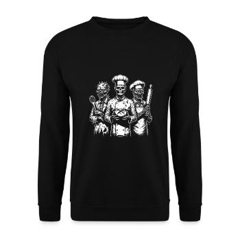 Baking Dead - backende Zombies - Unisex Pullover - Schwarz - Vorne - Alina (178cm) & Michal (187cm)