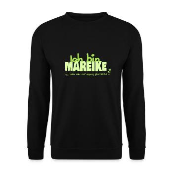 Geschenk für Mareike - Unisex Pullover - Schwarz - Vorne - Alina (178cm) & Michal (187cm)