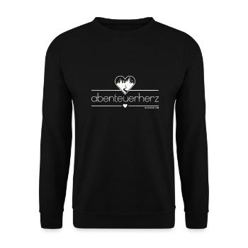 abenteuerherz - Unisex Pullover - Schwarz - Vorne - Alina (178cm) & Michal (187cm)