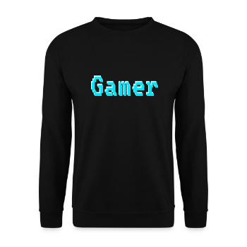 Gamer - Unisex Pullover - Schwarz - Vorne - Alina (178cm) & Michal (187cm)