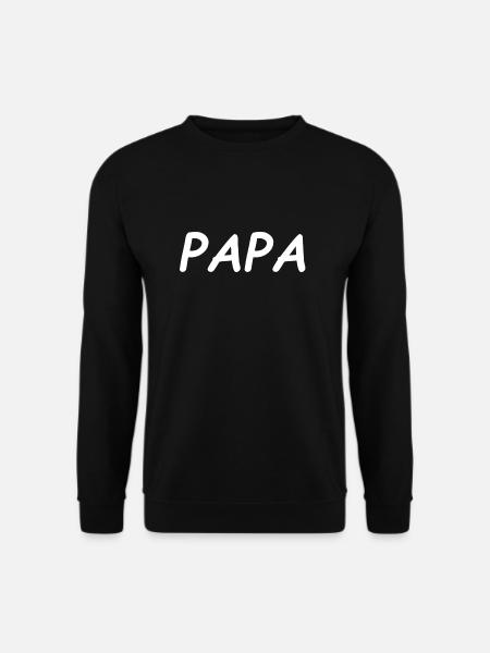 Papa - Unisex Pullover - Schwarz