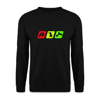 kite_board_buggy - Unisex Pullover - Schwarz - Vorne - Alina (178cm) & Michal (187cm)
