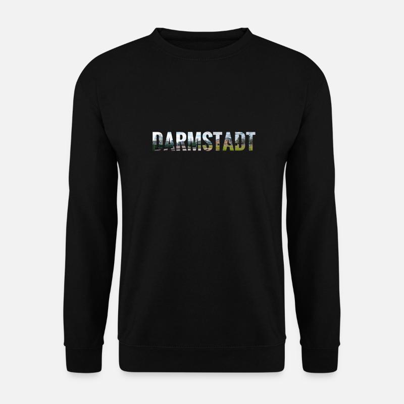 City Skyline Darmstadt - Unisex Pullover - Schwarz