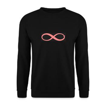 Hotwife infinity pink symbol - Unisex Sweatshirt - black - Front - Alina (178cm) & Michal (187cm)