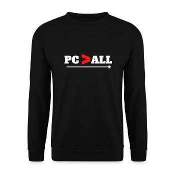 Pc vs all - Sweat-shirt Unisexe - noir - Devant - Alina (178cm) & Michal (187cm)