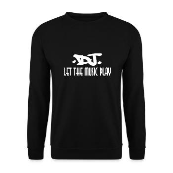 DJ let the music play - Unisex Pullover - Schwarz - Vorne - Alina (178cm) & Michal (187cm)