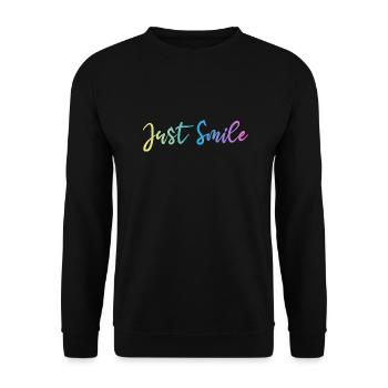 JUST SMILE GRADIENT TRIPLE - Unisex Pullover - Schwarz - Vorne - Alina (178cm) & Michal (187cm)