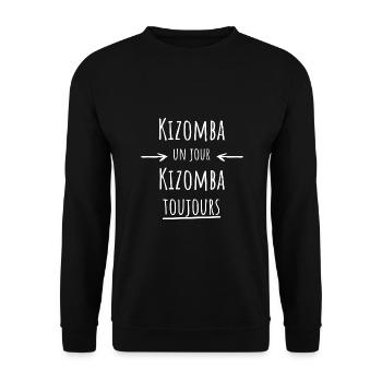 Kizomba, humour, cadeau - Sweat-shirt Unisexe - noir - Devant - Alina (178cm) & Michal (187cm)