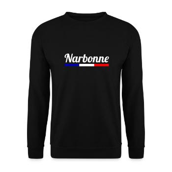 Narbonne - France - France - Cote d’Azur - Sweat-shirt Unisexe - noir - Devant - Alina (178cm) & Michal (187cm)