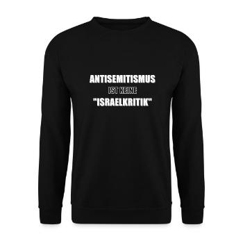Antisemitismus ist keine Israelkritik!!! - Unisex Pullover - Schwarz - Vorne - Alina (178cm) & Michal (187cm)