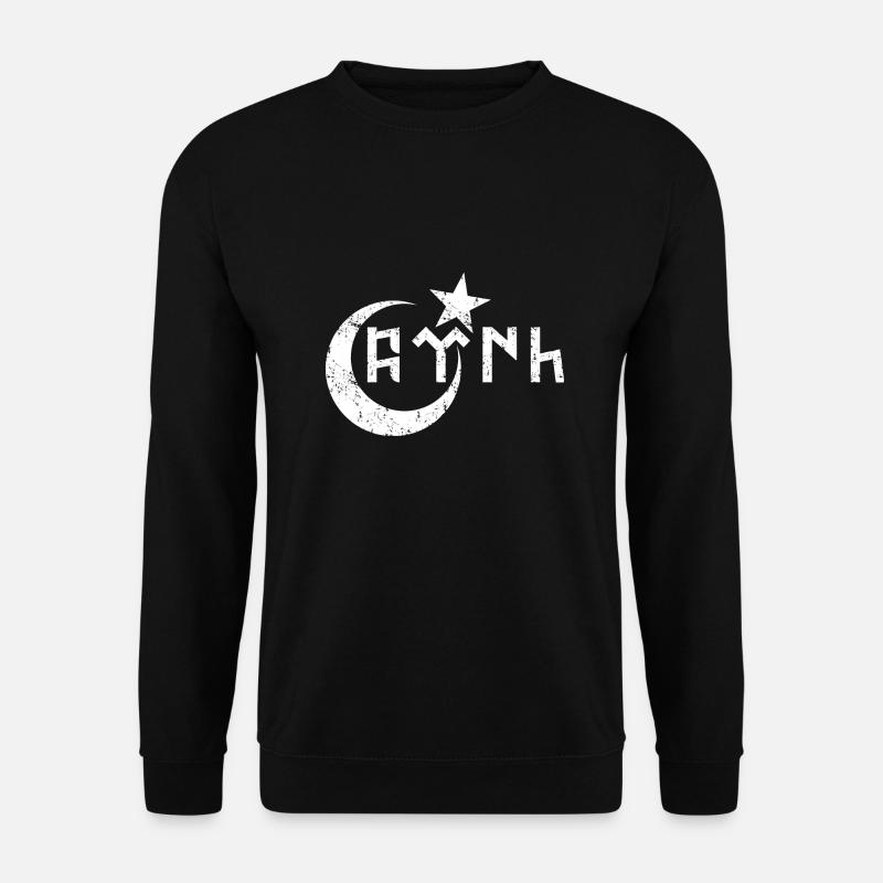 Wappen Halbmond Kemal Atatürk Türkei Geschenk - Unisex Pullover - Schwarz