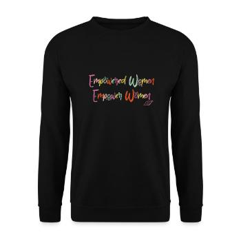 Empowered Women Empower Women - Unisex Sweatshirt - black - Front - Alina (178cm) & Michal (187cm)