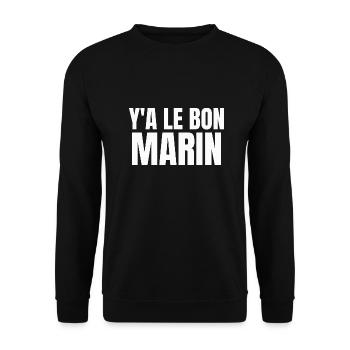 y a le bon marin - Sweat-shirt Unisexe - noir - Devant - Alina (178cm) & Michal (187cm)
