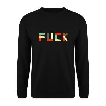 Text Fuck - Unisex Sweatshirt - black - Front - Alina (178cm) & Michal (187cm)