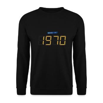 Made in 1970 - Sweat-shirt Unisexe - noir - Devant - Alina (178cm) & Michal (187cm)