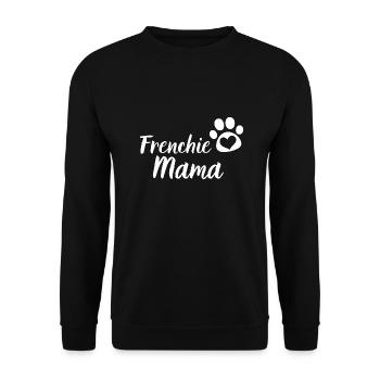 Frenchie Mama Hund Geschenk Französische Bulldogge - Unisex Pullover - Schwarz - Vorne - Alina (178cm) & Michal (187cm)