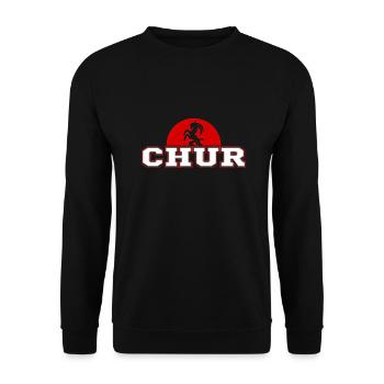 Chur - Unisex Sweatshirt - black - Front - Alina (178cm) & Michal (187cm)