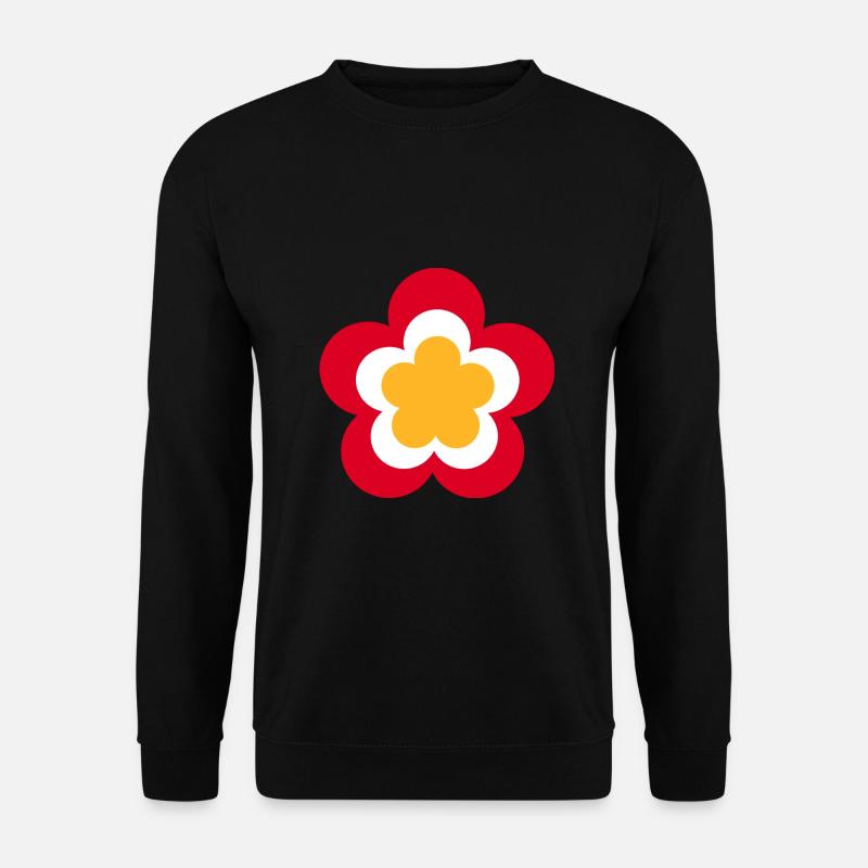 70s Flower Pattern - Unisex Sweatshirt - black