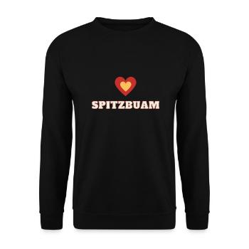 Liebe Spitzbuam - Unisex Pullover - Schwarz - Vorne - Alina (178cm) & Michal (187cm)