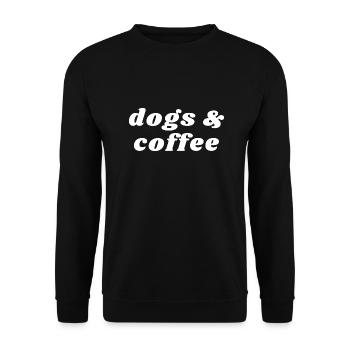 Chien et café - Caféine - Sweat-shirt Unisexe - noir - Devant - Alina (178cm) & Michal (187cm)