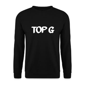 Top G - Unisex Pullover - Schwarz - Vorne - Alina (178cm) & Michal (187cm)