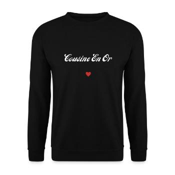 cousine en or - Sweat-shirt Unisexe - noir - Devant - Alina (178cm) & Michal (187cm)