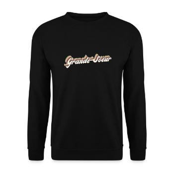 Vintage Big Sister - Unisex Pullover - Schwarz - Vorne - Alina (178cm) & Michal (187cm)