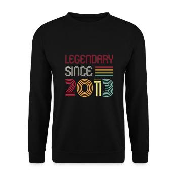 Birthday Legendary Since 2013 - Unisex Sweatshirt - black - Front - Alina (178cm) & Michal (187cm)