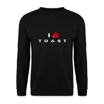 Ich hasse Toast - Unisex Pullover - Schwarz - Vorne - Alina (178cm) & Michal (187cm)