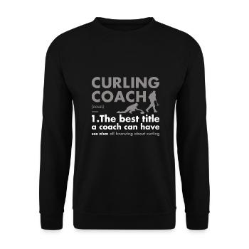 Définition de l’entraîneur sportif Curling - Sweat-shirt Unisexe - noir - Devant - Alina (178cm) & Michal (187cm)