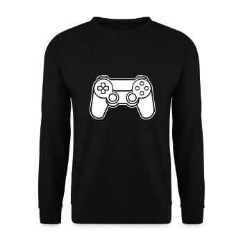 Controller Gaming Video Games Gamepad - Unisex Sweatshirt - black - Front - Alina (178cm) & Michal (187cm)
