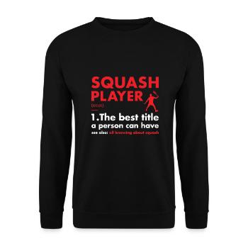 Sport Player Definition Squash - Unisex Sweatshirt - black - Front - Alina (178cm) & Michal (187cm)