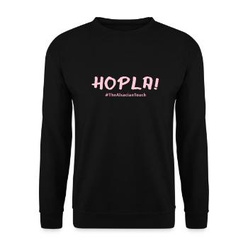 Hopla !! - Sweat-shirt Unisexe - noir - Devant - Alina (178cm) & Michal (187cm)