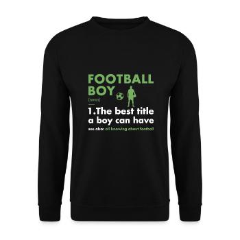 Sport Boy Definition Football - Unisex Sweatshirt - black - Front - Alina (178cm) & Michal (187cm)