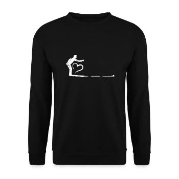 J'aime la pétanque - Sweat-shirt Unisexe - noir - Devant - Alina (178cm) & Michal (187cm)