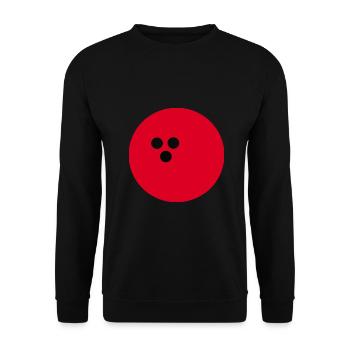 Bowlingkugel, Bowling rot - Unisex Pullover - Schwarz - Vorne - Alina (178cm) & Michal (187cm)