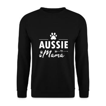 Dog Aussie Mom - Unisex Sweatshirt - black - Front - Alina (178cm) & Michal (187cm)