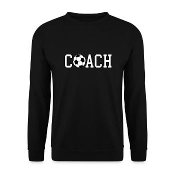 Fussball Coach Trainer - Unisex Pullover - Schwarz - Vorne - Alina (178cm) & Michal (187cm)