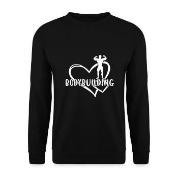 Sport Heart Bodybuilding - Unisex Sweatshirt - black - Front - Alina (178cm) & Michal (187cm)