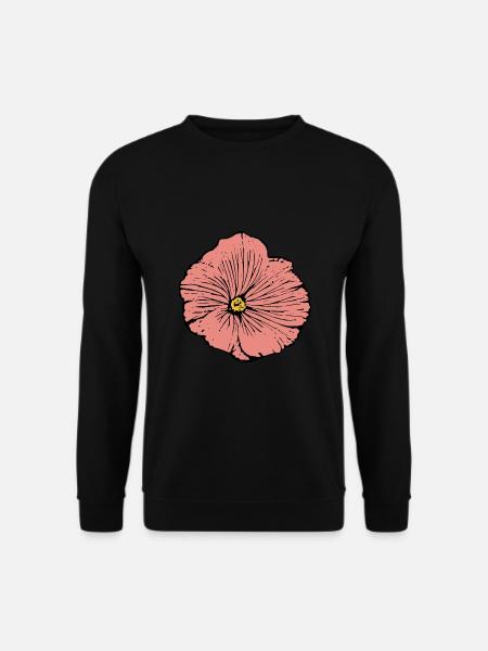 Blume rosa pinke Blume Blumen pink rosa Blumen - Unisex Pullover - Schwarz