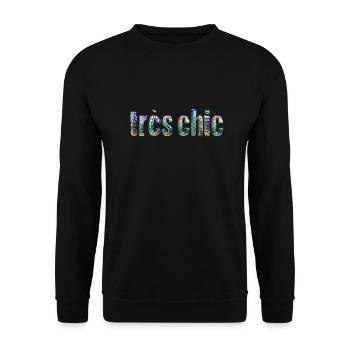très chic - Unisex Pullover - Schwarz - Vorne - Alina (178cm) & Michal (187cm)