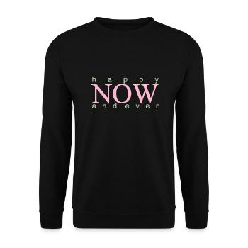 heureux maintenant et à jamais - Sweat-shirt Unisexe - noir - Devant - Alina (178cm) & Michal (187cm)